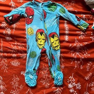 Posh Peanut Marvel Bamboo Footies One Piece